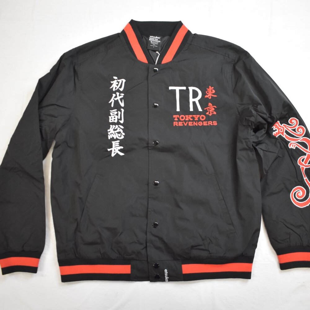 Atsuko Mens Tokyo Revengers Manji Gang Motorcycle Club Black Jacket New Large